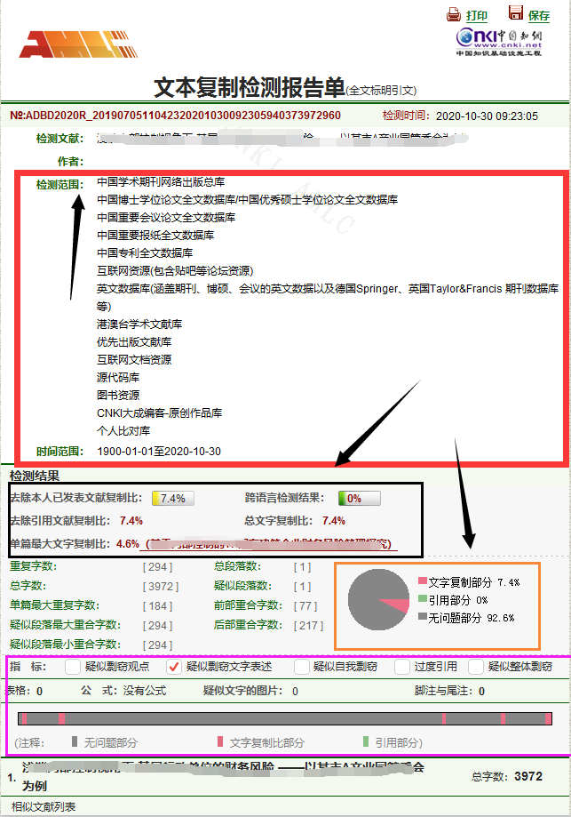 知网期刊论文查重报告