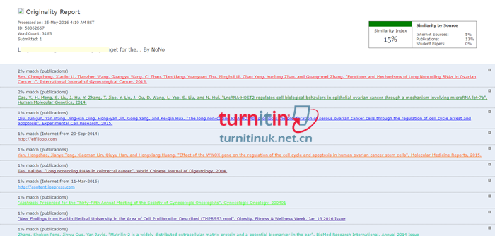 Turnitin UK QuickView报告1