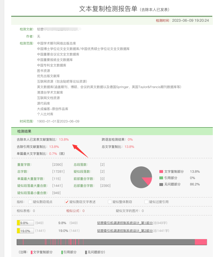 自动论文写作范文查重报告