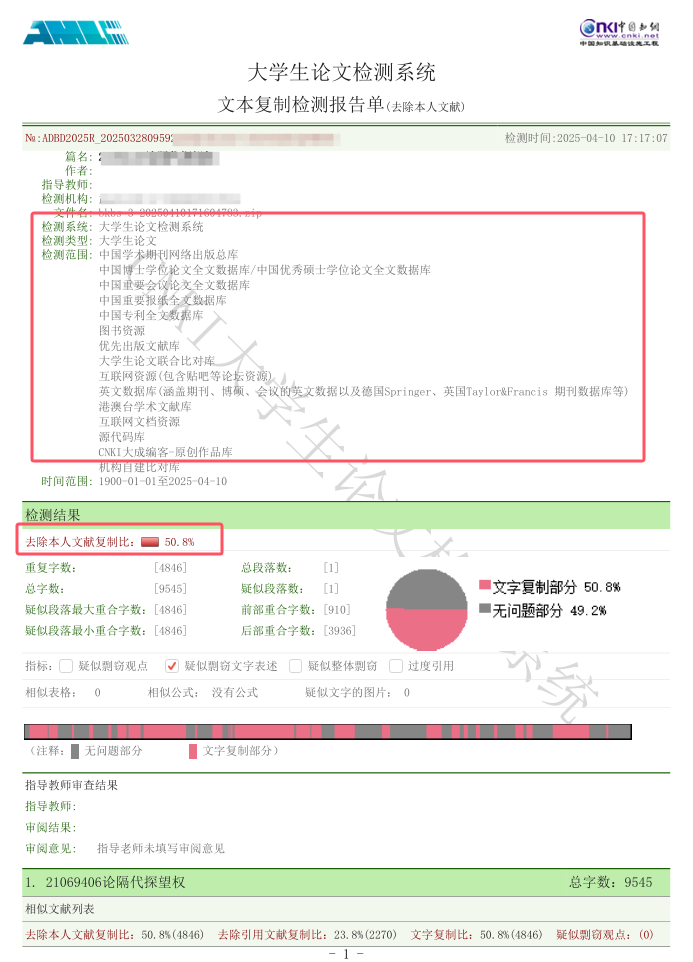 PMLC 查重报告解读：总复制比、引用率、跨语言检测结果分析