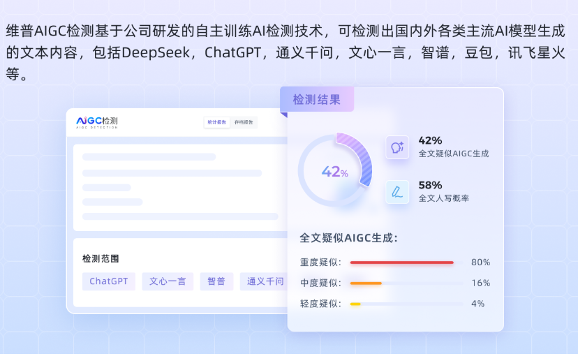 维普AIGC检测系统使用指南:AI时代论文原创性检测必备工具!